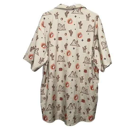 Buc-ees Mens Desert Cactus Print Short Sleeve Button Up Camper Shirt 3XL - Picture 4 of 12